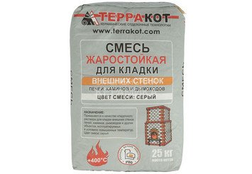 Смесь для кладки внешних стенок печей «Терракот», 25 кг 3