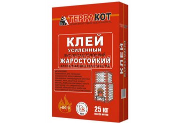 Клей жаростойкий усиленный «Терракот», 25 кг 1